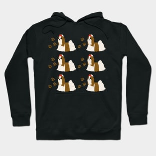 shih tzu dog pattern Hoodie